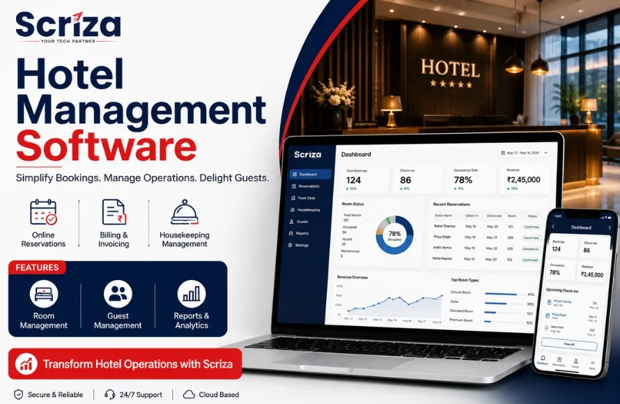 Hotel Management Software in Delhi NCR: Simplify Hotel Operations with Scriza Pvt. Ltd.